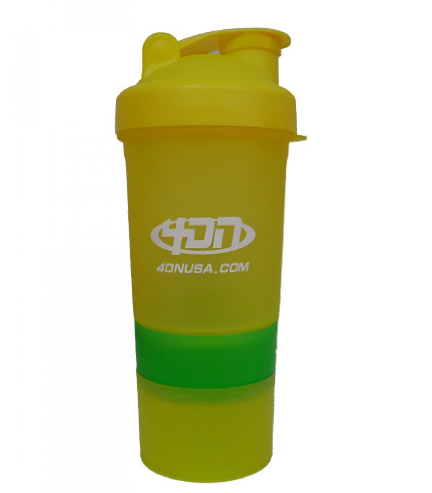 4DN Shaker Bottle Yellow 400ml. - с отделения